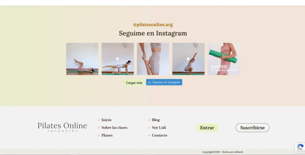 Pilatesonlinearg.com: footer pilatesonlinearg