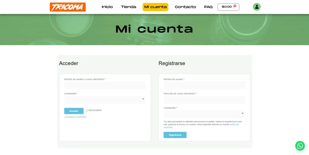 Tricomagrow.net: Tricoma mi cuenta
