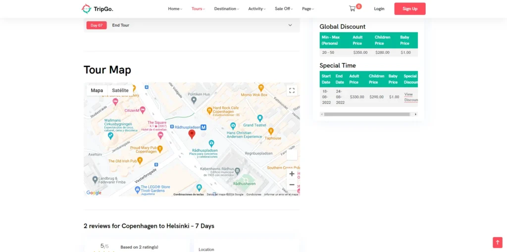 Agenciadeviajes.jedbweb.com: Sitio web Agencia de Turismo mapa del tour