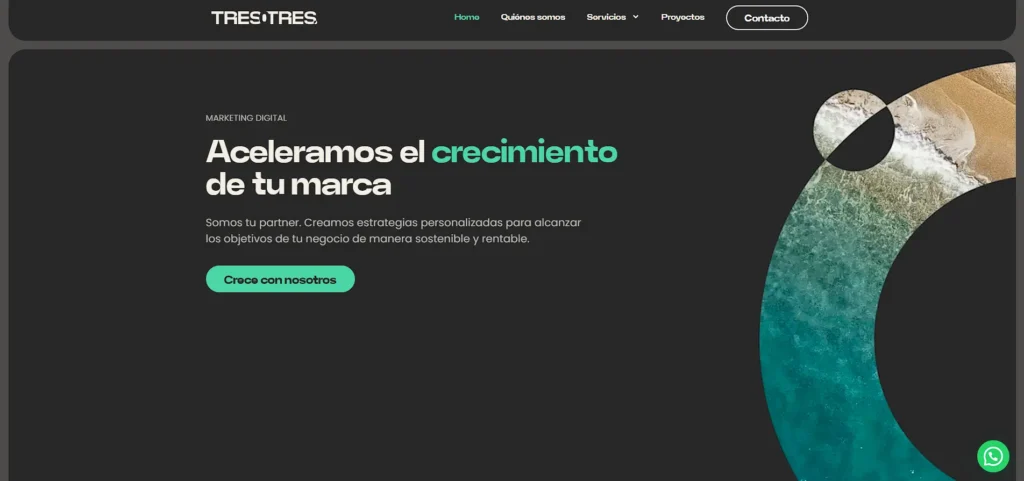 Proyecto Tres0Tres: sitio informativo diseñado por Jedbweb