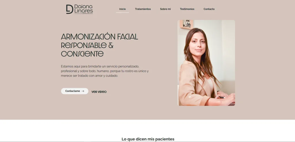 Proyecto Daianalinares.com: sitio informativo diseñado por Jedbweb