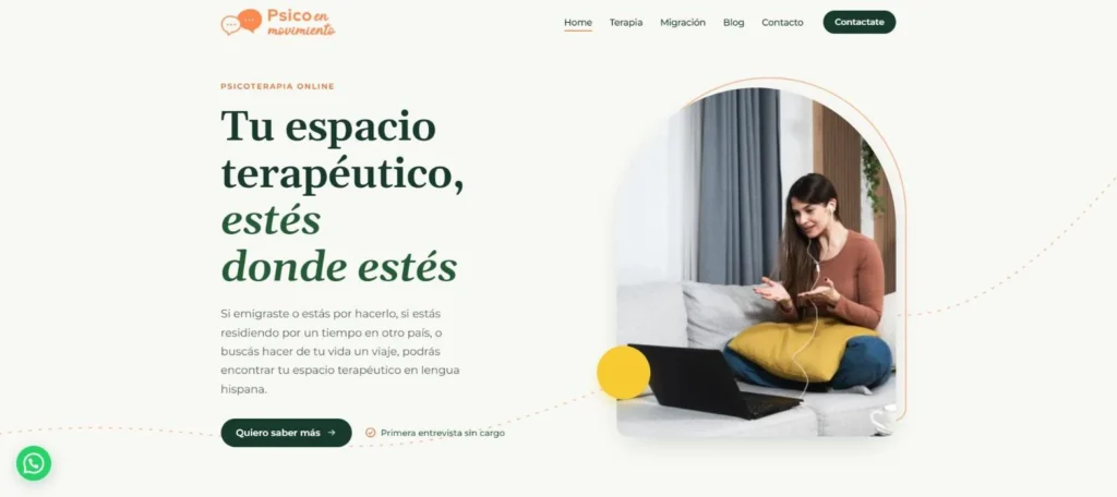 Proyecto Psicoenmovimiento.com: sitio informativo diseñado por Jedbweb