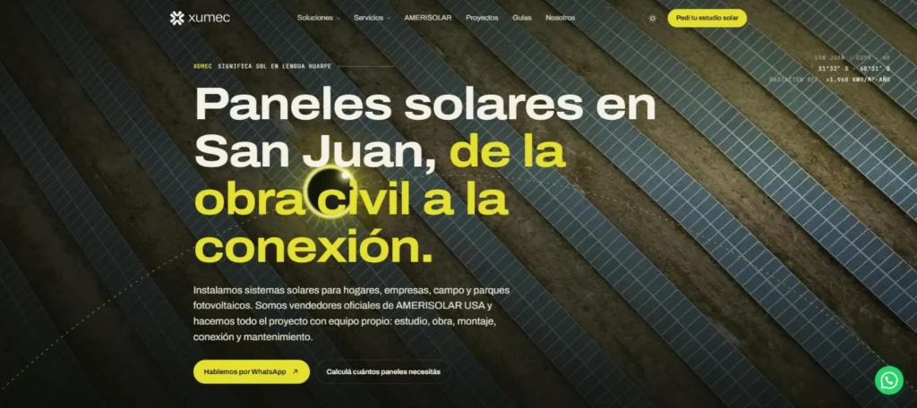 Proyecto Xumec Soluciones: sitio informativo diseñado por Jedbweb