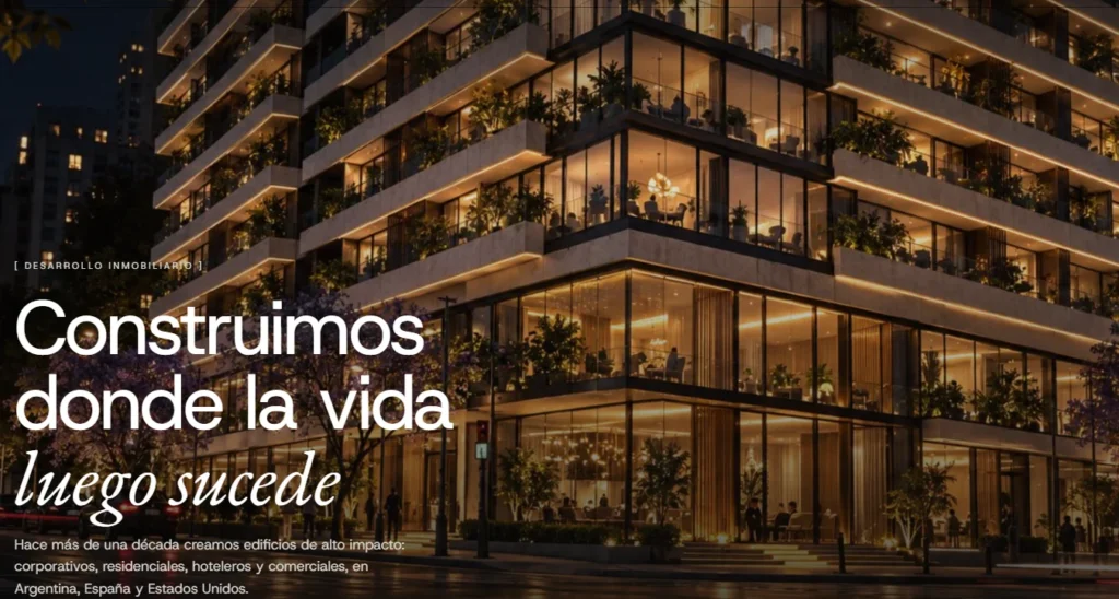 Sitio web de Grupo Nómada, desarrolladora inmobiliaria